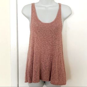 American Eagle Criss Cross Back Knit Sleeveless Tunic Top